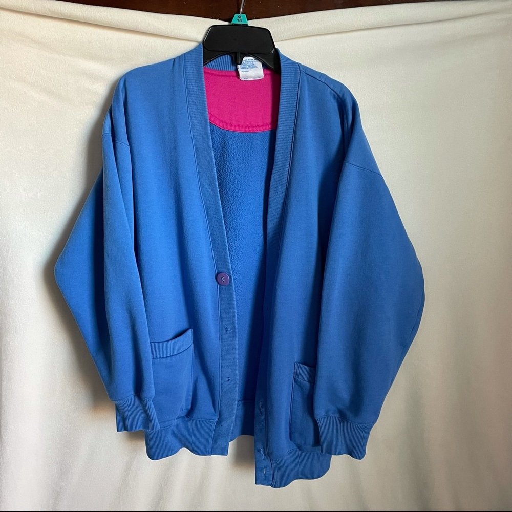 Vintage Baby Blue Cardigan Sweater
